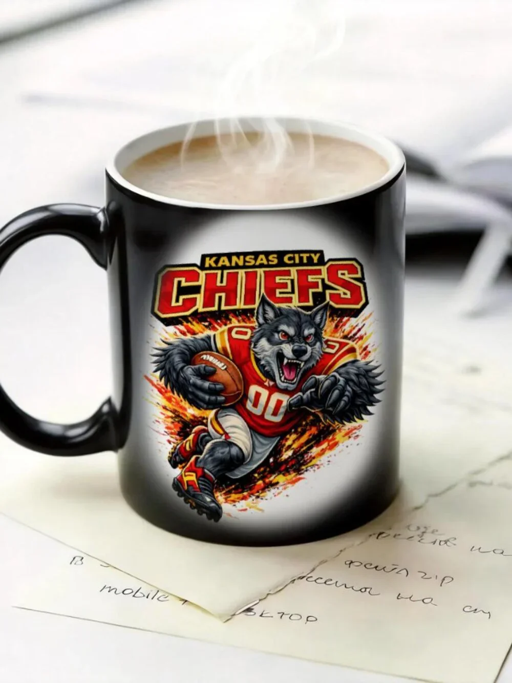 Kansas City Chiefs Matte Heat Changing Mug NFL Fan Cup 11oz